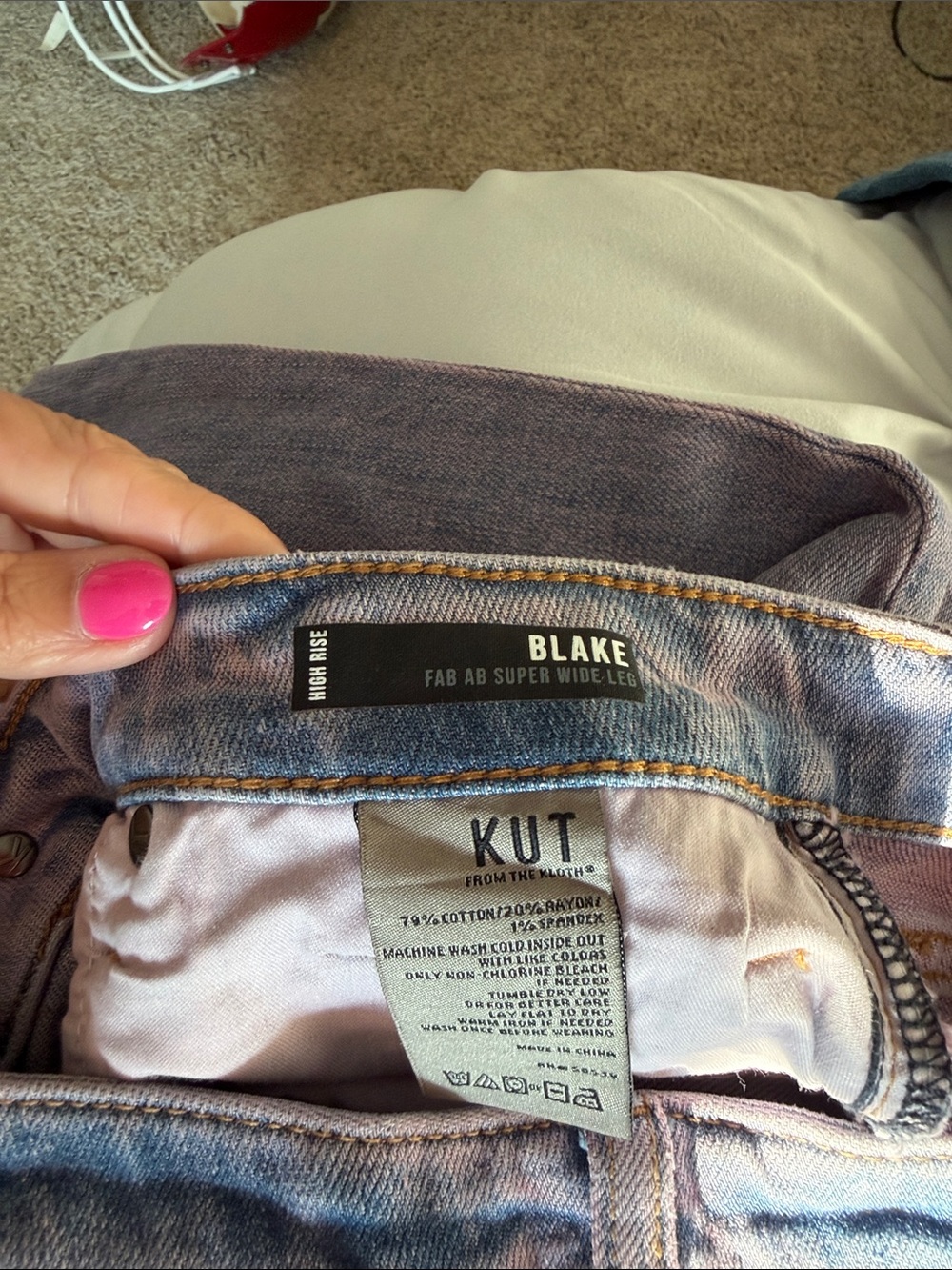Kut from the Kloth Blake Super wide leg high rise jeans - Picture 6 of 8